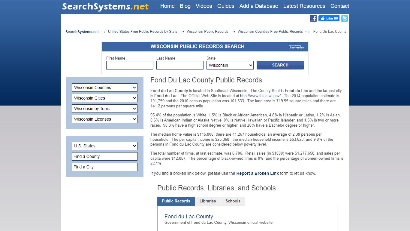 Fond Du Lac County Criminal and Public Records
