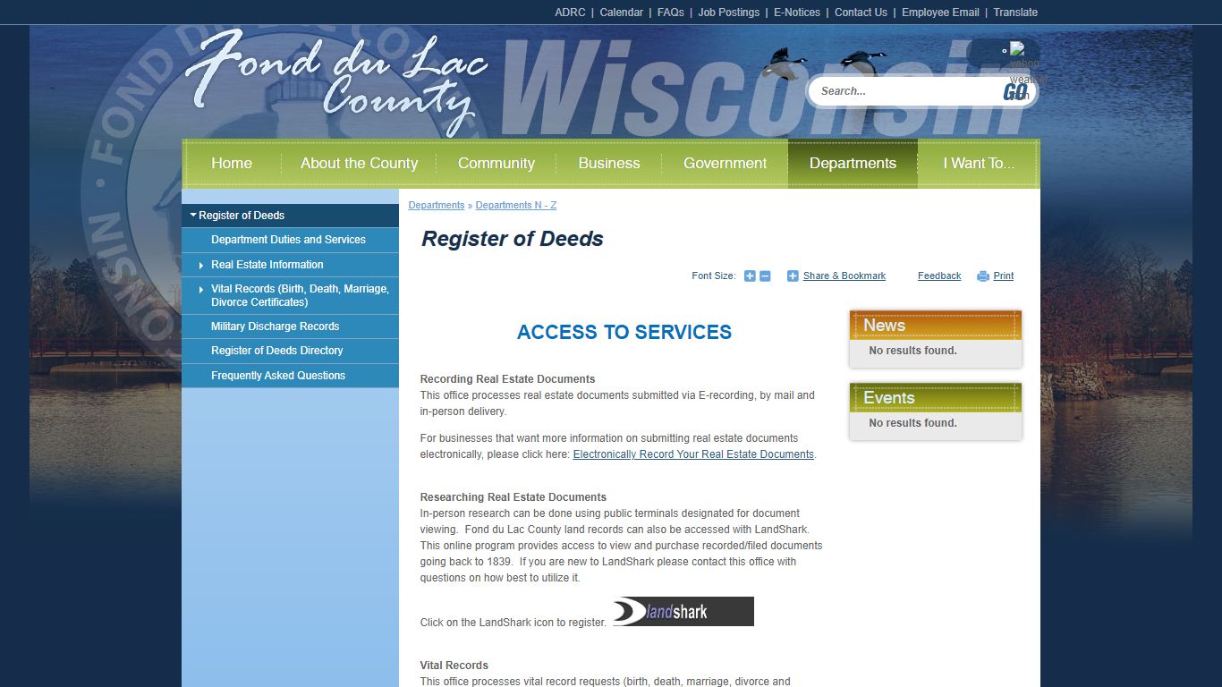 Register of Deeds | Fond du Lac County